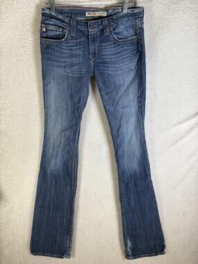 Big Star Maddie Jeans Womens 32x36 Medium Wash Mid Rise Bootcut Whiskers